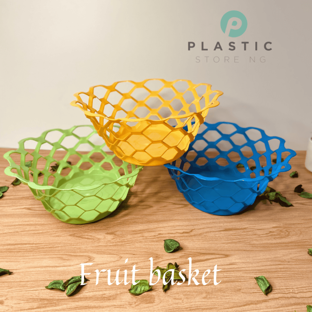 Plastic Fruit Basket lightweight for Kitchen Storage