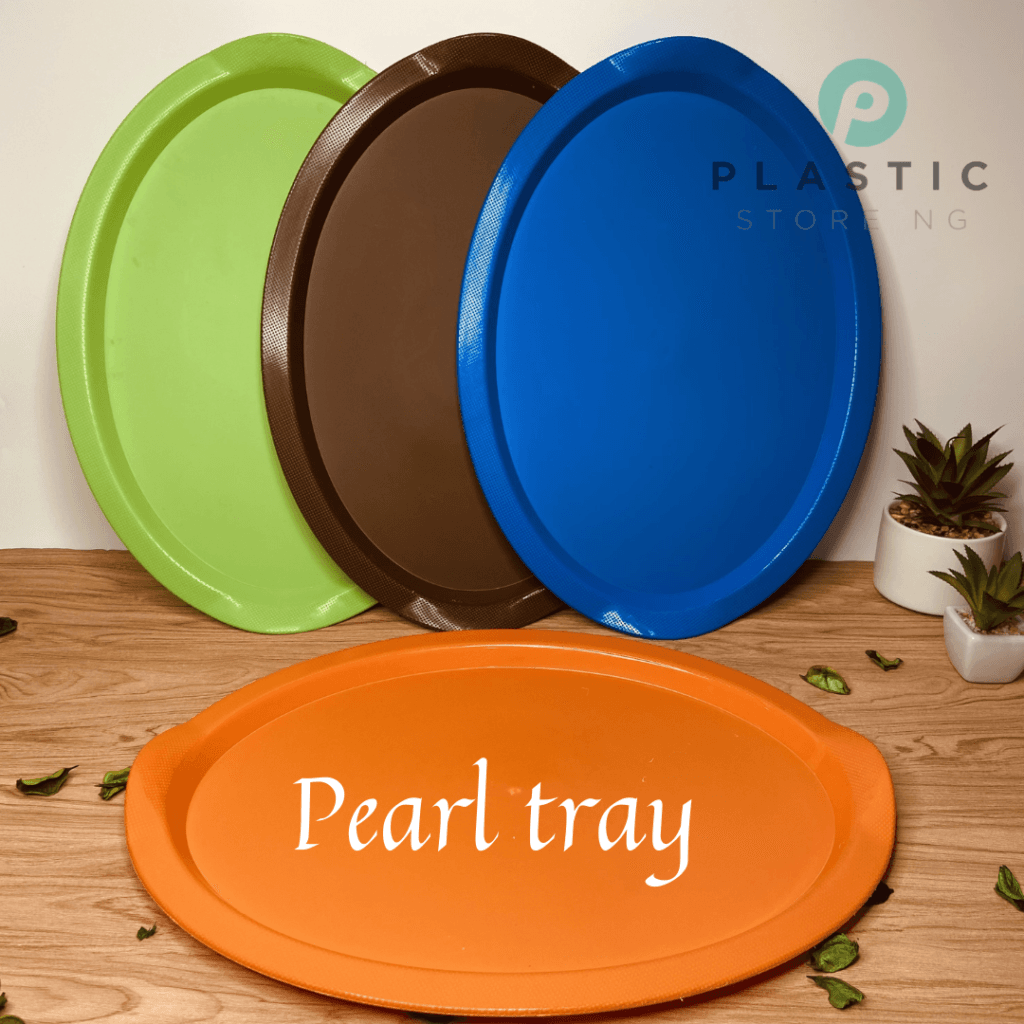 Pearl plastic serving tray – dual serving household and souvenir tray available in various colours in Nigeria