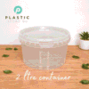 2LTR Almond Transparent Container (per dozen)