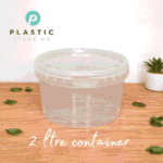 2LTR Almond Transparent Container (per dozen)