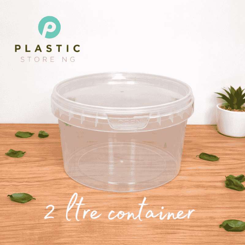 2LTR Almond Transparent Container (per dozen)