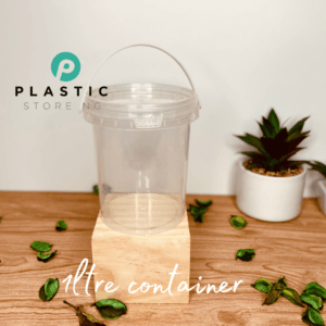 1LTR Almond Transparent Container (per dozen)