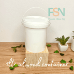 1LTR Almond White Container (per dozen)