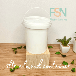 1LTR Almond White Container (per dozen)
