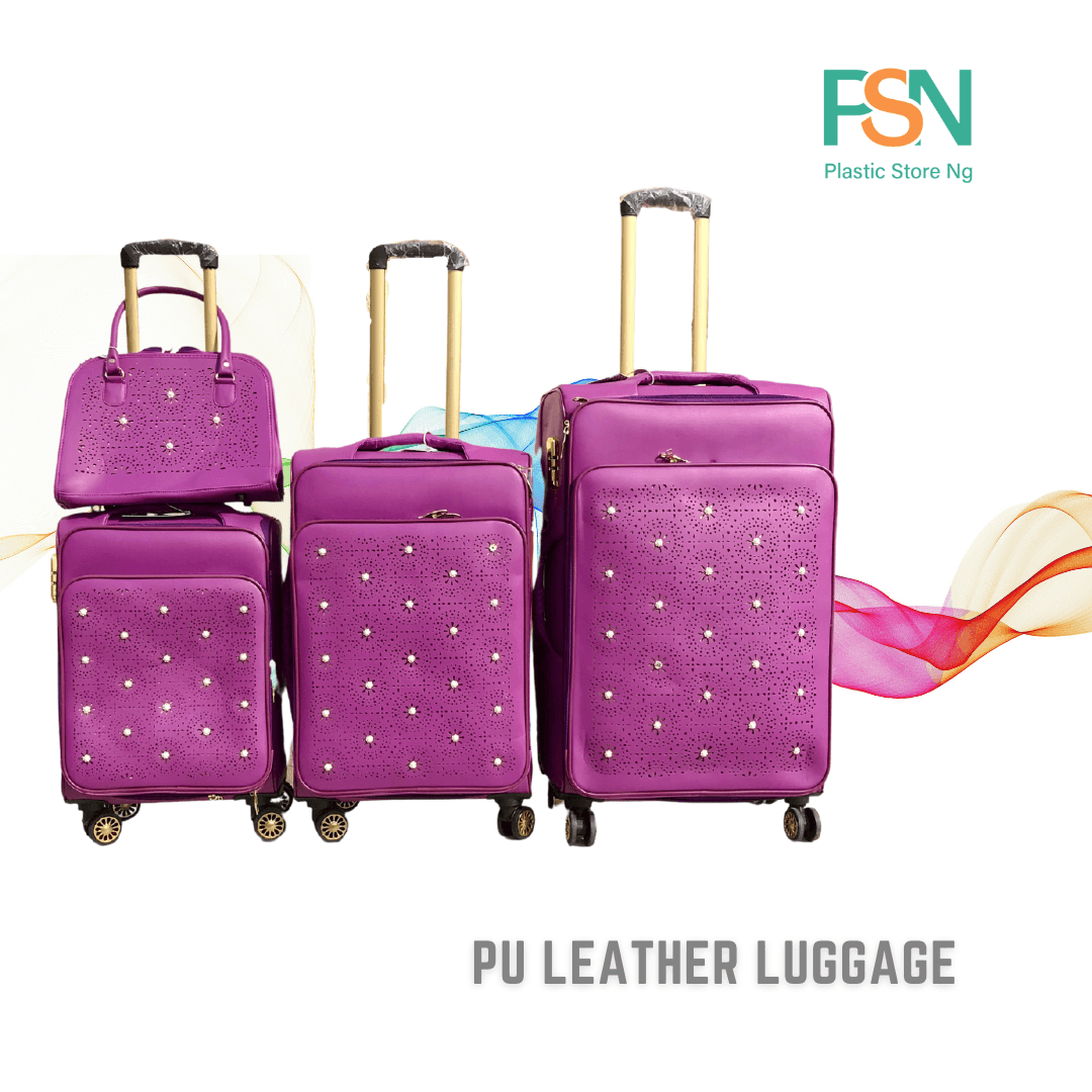 PU LEATHER TRAVEL LUGGAGE (per set of 4pcs) - Image 2