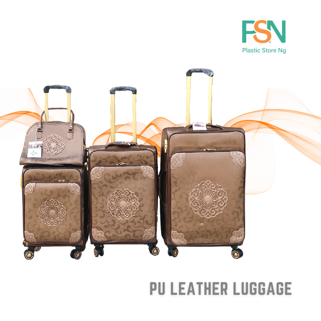 PU LEATHER TRAVEL LUGGAGE (per set of 4pcs) - Image 3
