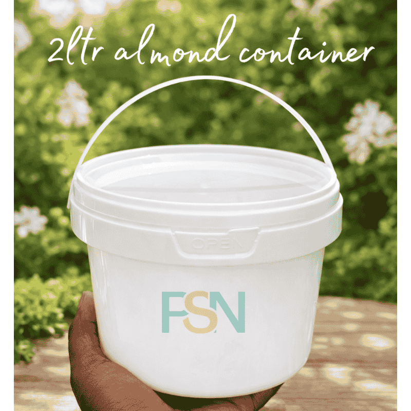 2 litres almond white plastic food container for takeaway and storage in Nigeria
