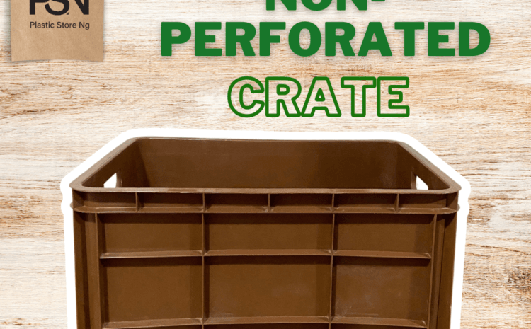 Non-perforated vegetable storage crate for market or warehouse