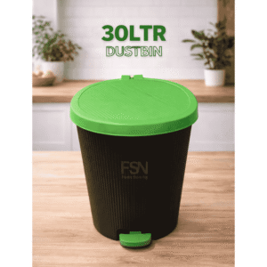 30 litre plastic dustbin with lid for household and office waste disposal in Nigeria