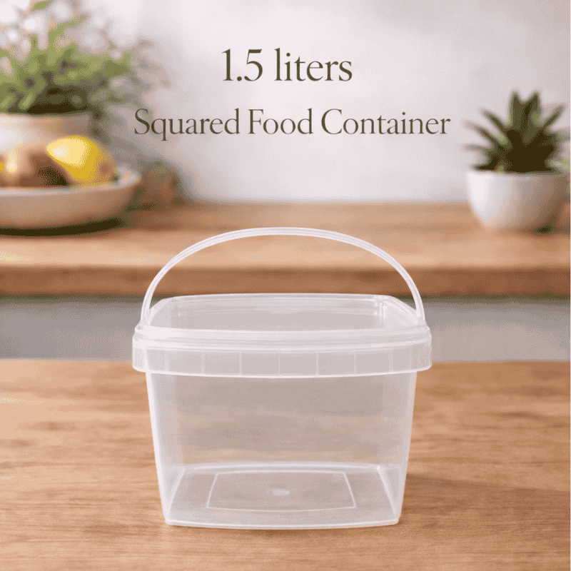 1.5LTR tamper proof square container