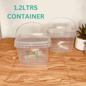1.2LTR Squared Plastic Container (per dozen)