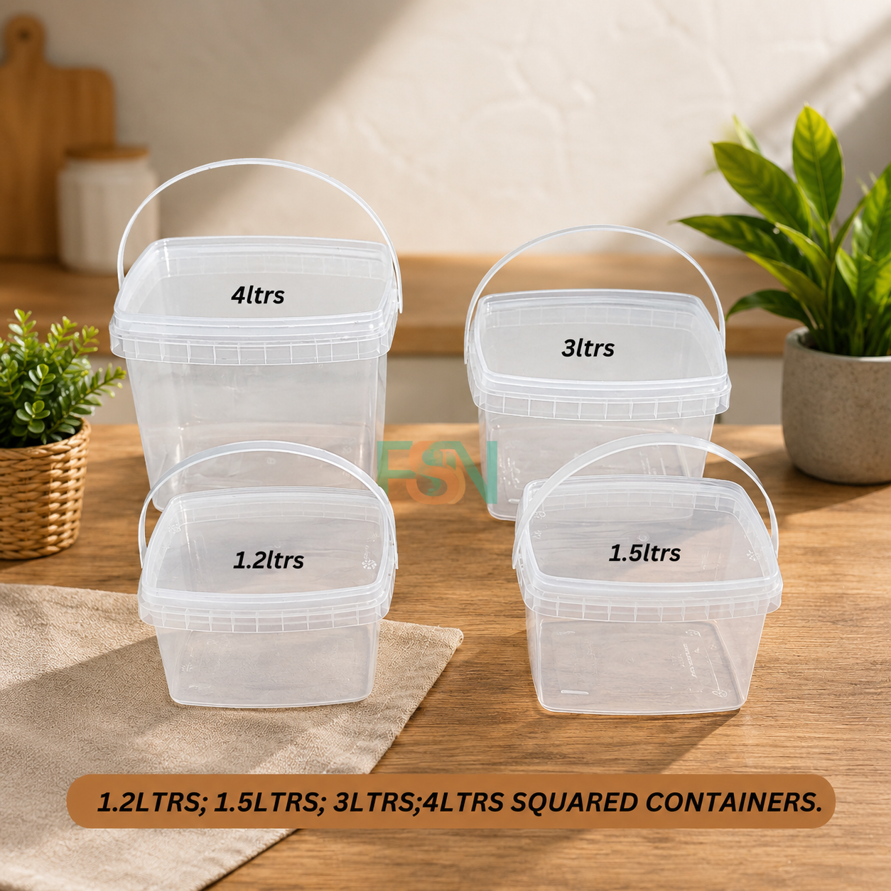 4LTR Squared Container(per bag-40pcs) - Image 2