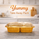 Yummy Food Takeaway (Disposable Plate – 100pcs)