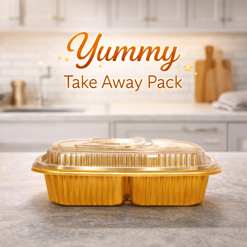 Yummy Food Takeaway (Disposable Plate – 100pcs)