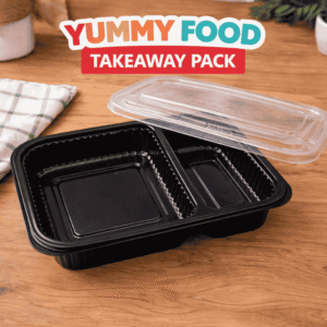 Yummy food takeaway pack plastic food container