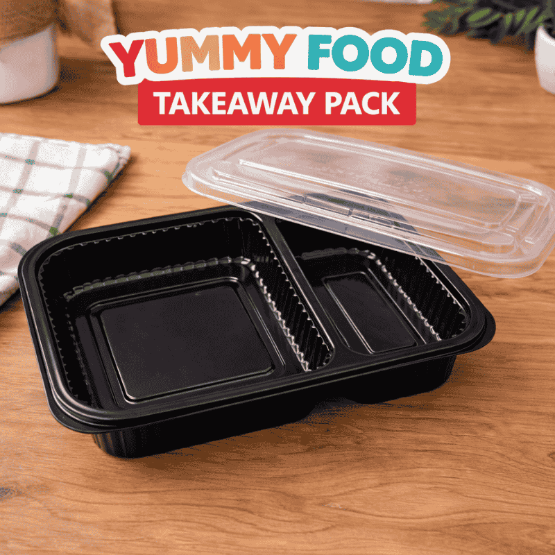 Yummy Food Takeaway Pack(Disposable Plate – 100pcs)