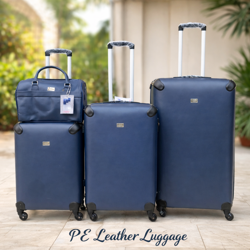 Plain P.E Leather Luggage(per set of 4 in1)