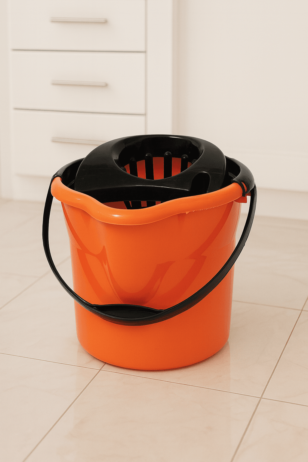 Flora Mop Bucket with built-in wringer for floor cleaning in Nigerian homes