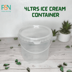 4 litres ice cream container with lid for frozen storage