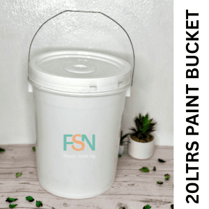 20 liter paint bucket white plastic for paint storage