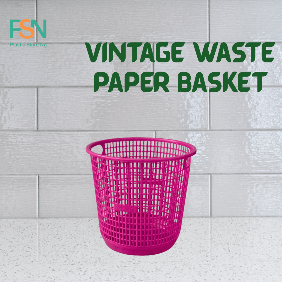 Vintage waste paper basket for home and study room