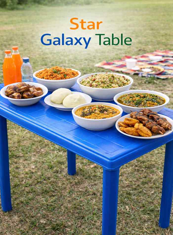 Plastic table for picnics and events