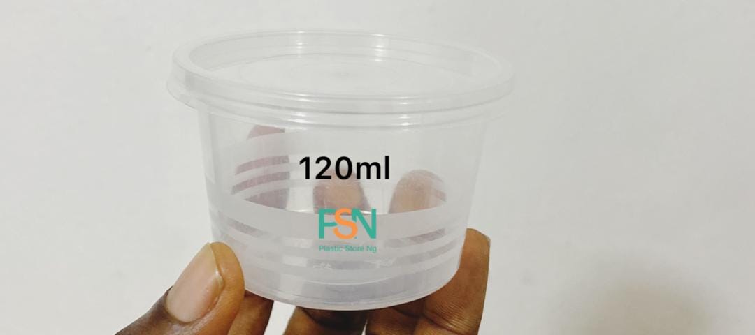 120ml takeaway container used for groundnuts and condiments