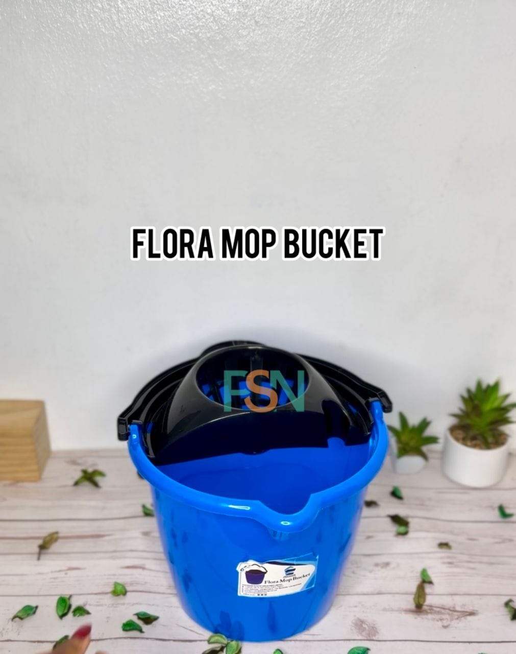 Flora Mop Bucket with built-in wringer for floor cleaning in Nigerian homes