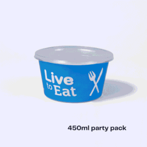 Everyday Party Packs 450ml round reusable food storage containers with snap lid