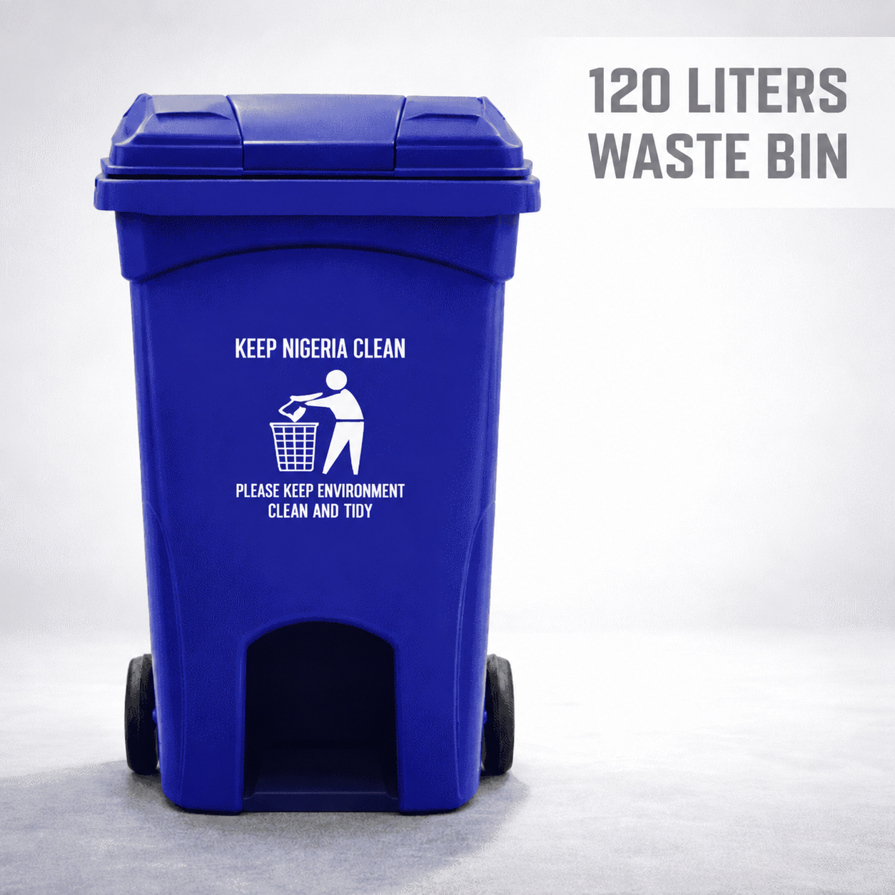 120 Litres Dustbin Without Pedal – Durable Waste Bin