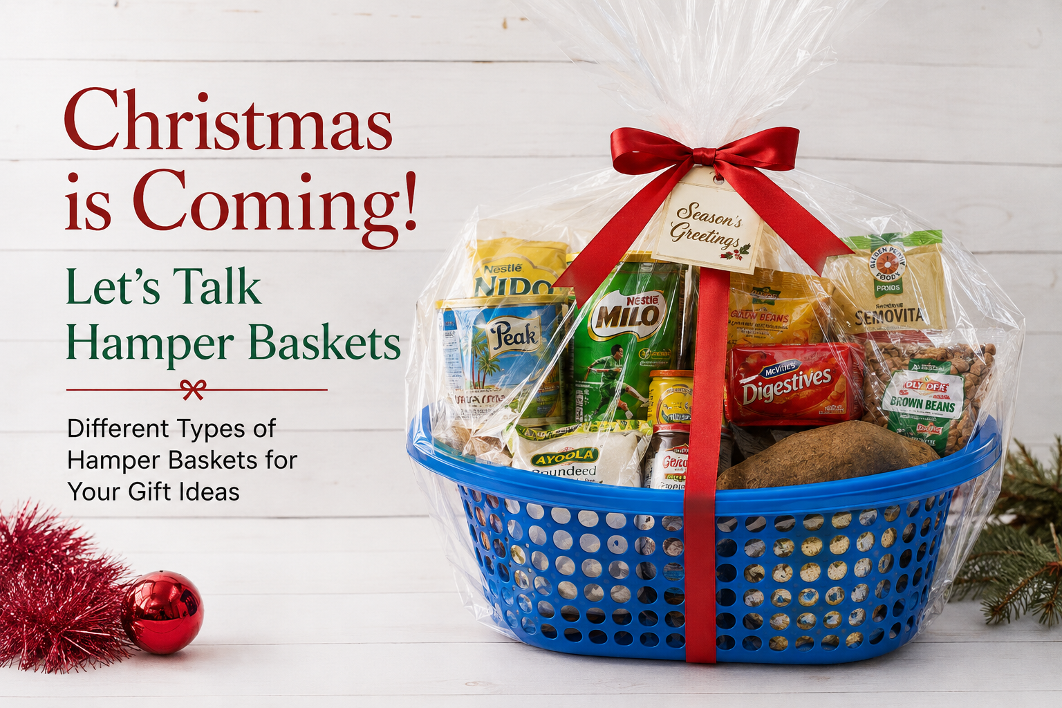 Christmas Is Coming! Hamper Baskets & Crates for December Gifting in Nigeria
